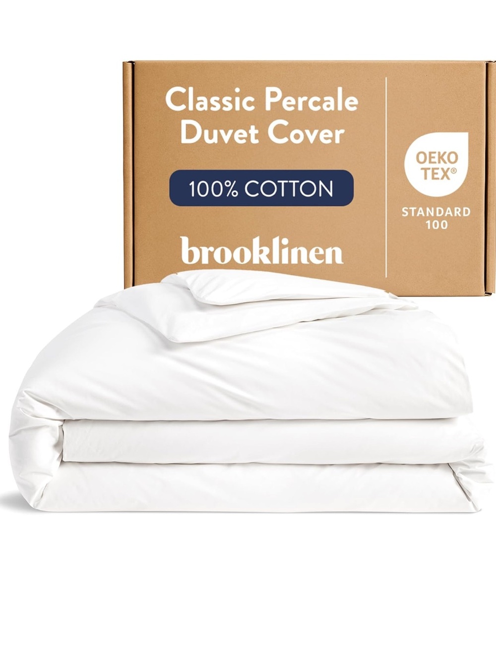 Brooklinen Luxury Percale Duvet Cover 100% Cotton, Cool, Crisp